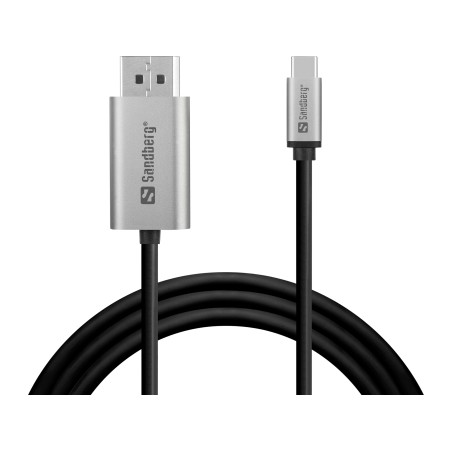 "Sandberg USB-C to DisplayPort Cable 2M - High-Quality, Reliable Connectivity – Model 136-51"